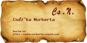Csóka Norberta névjegykártya
